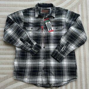 New ORVIS Men’s Thick Flannel Button Up Shacket Shirt Size Medium